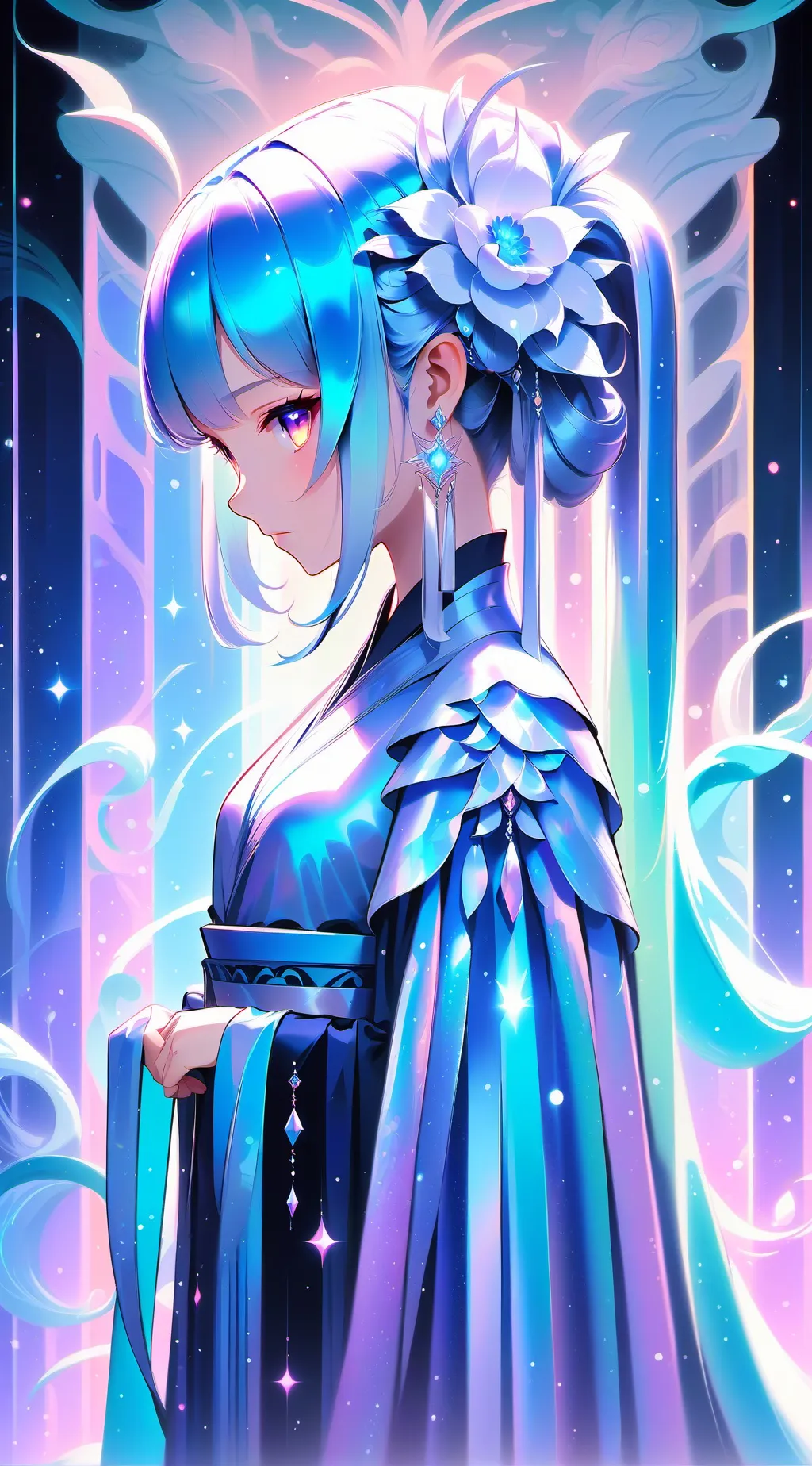 ai character: 🎀ice🎀 background