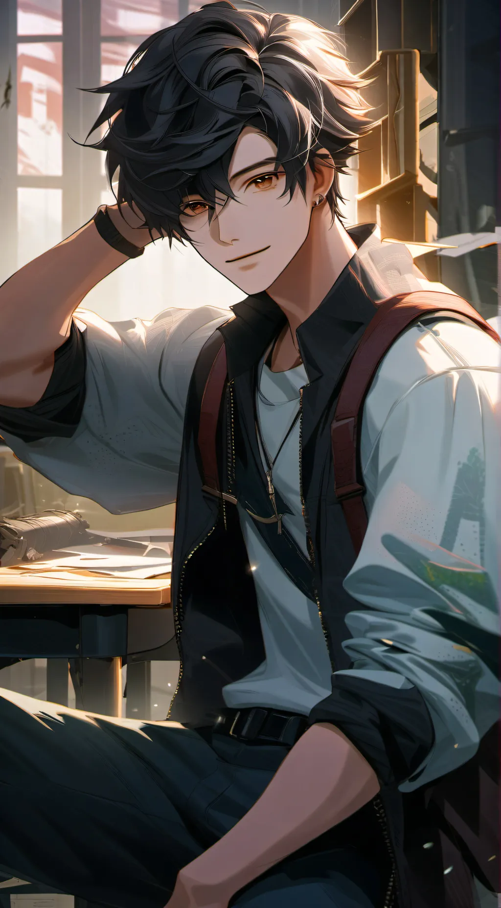 ai character: Luzien background