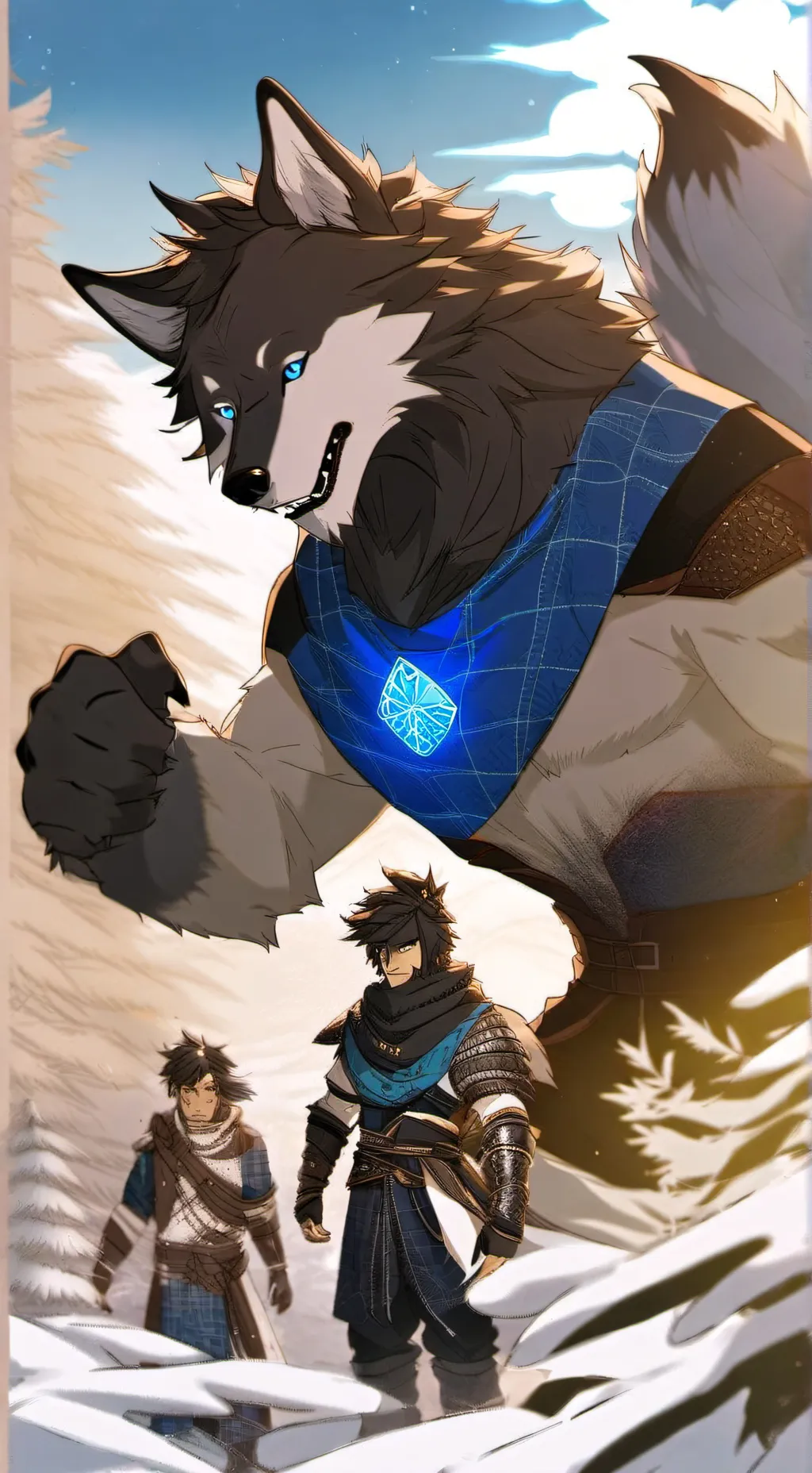 ai character: cliff background