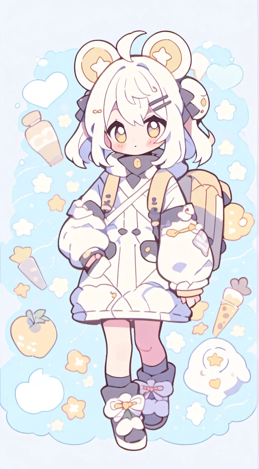 ai character: baby sky  background