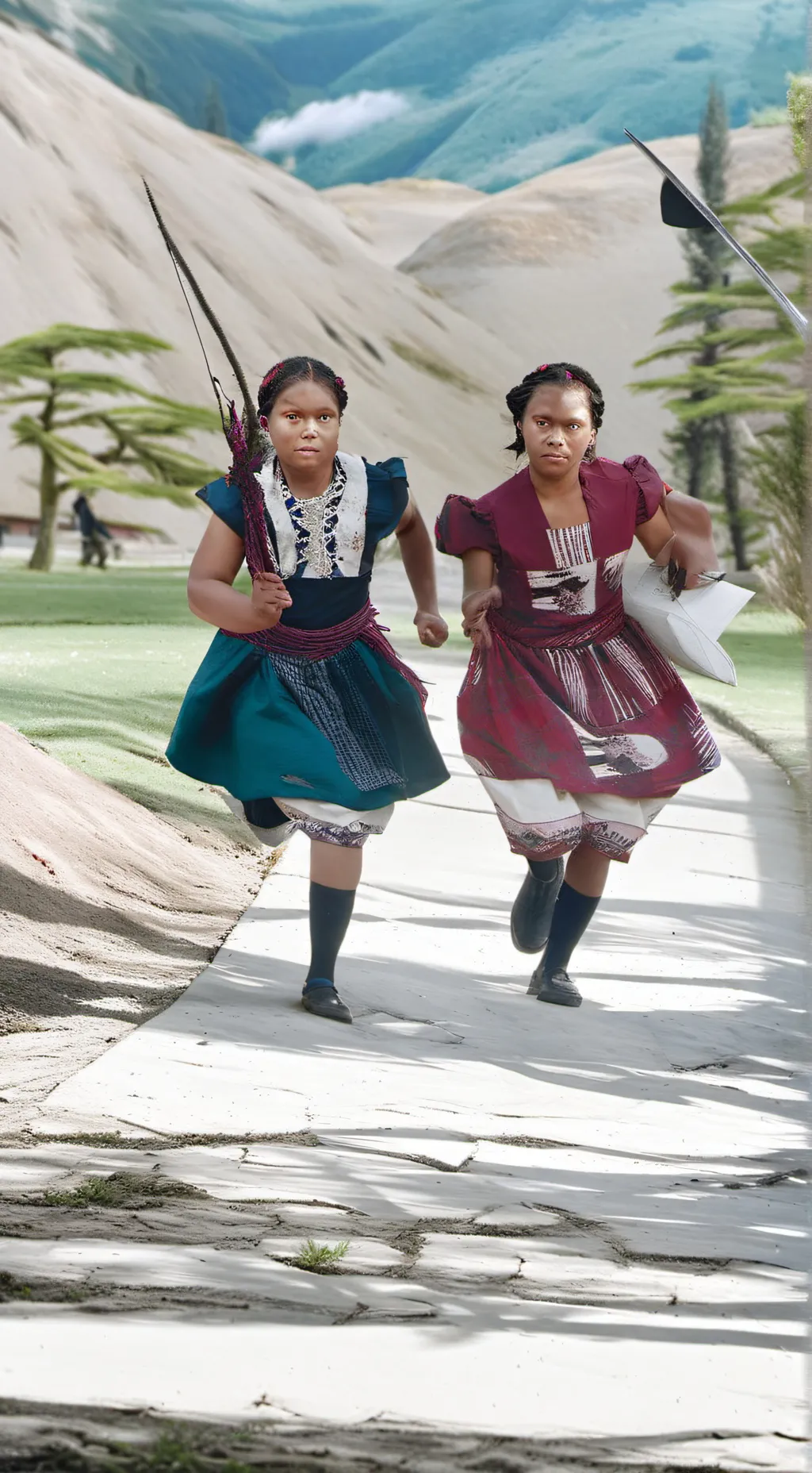 ai character: Khloe and Karlie  background