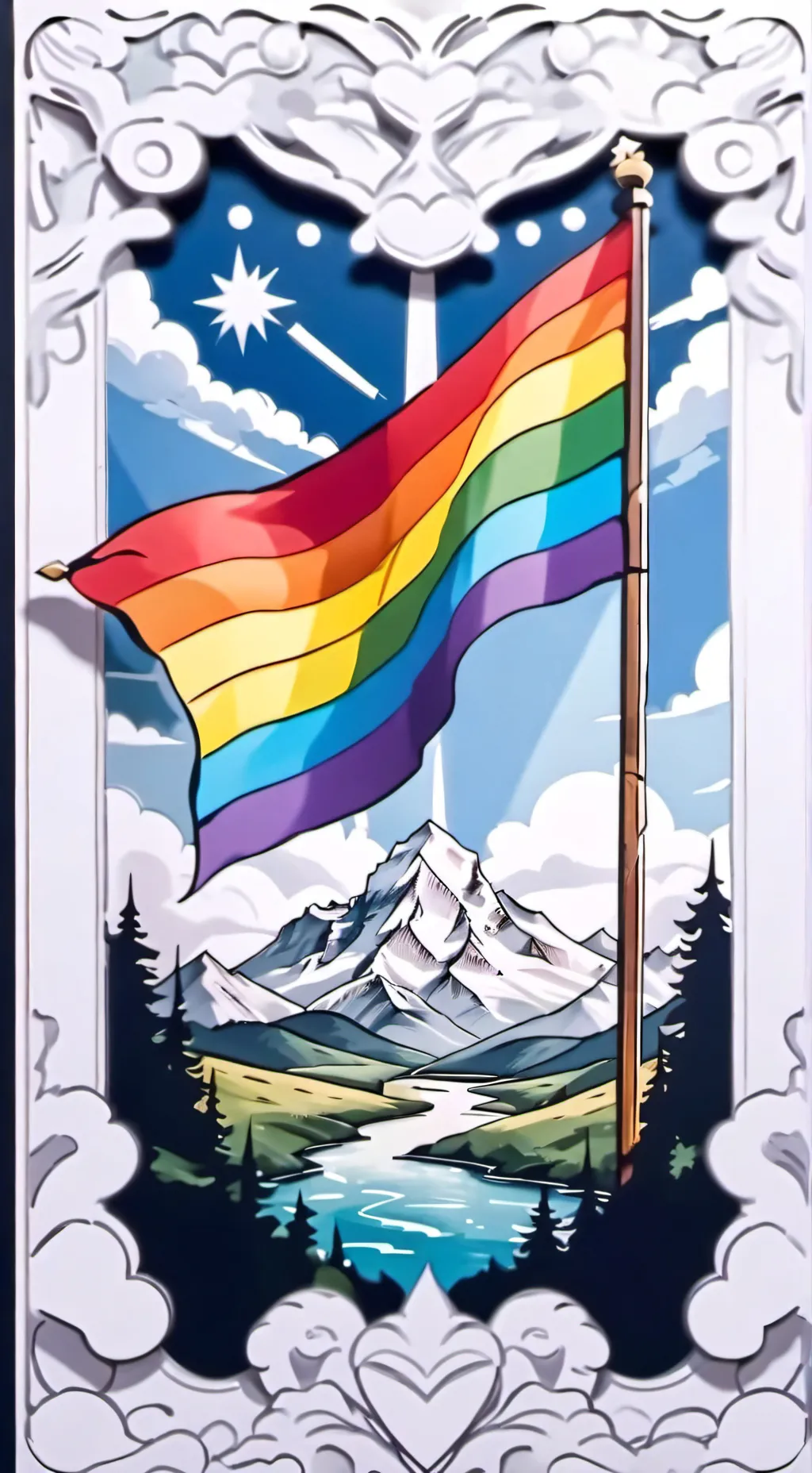 ai character: HH pride month background