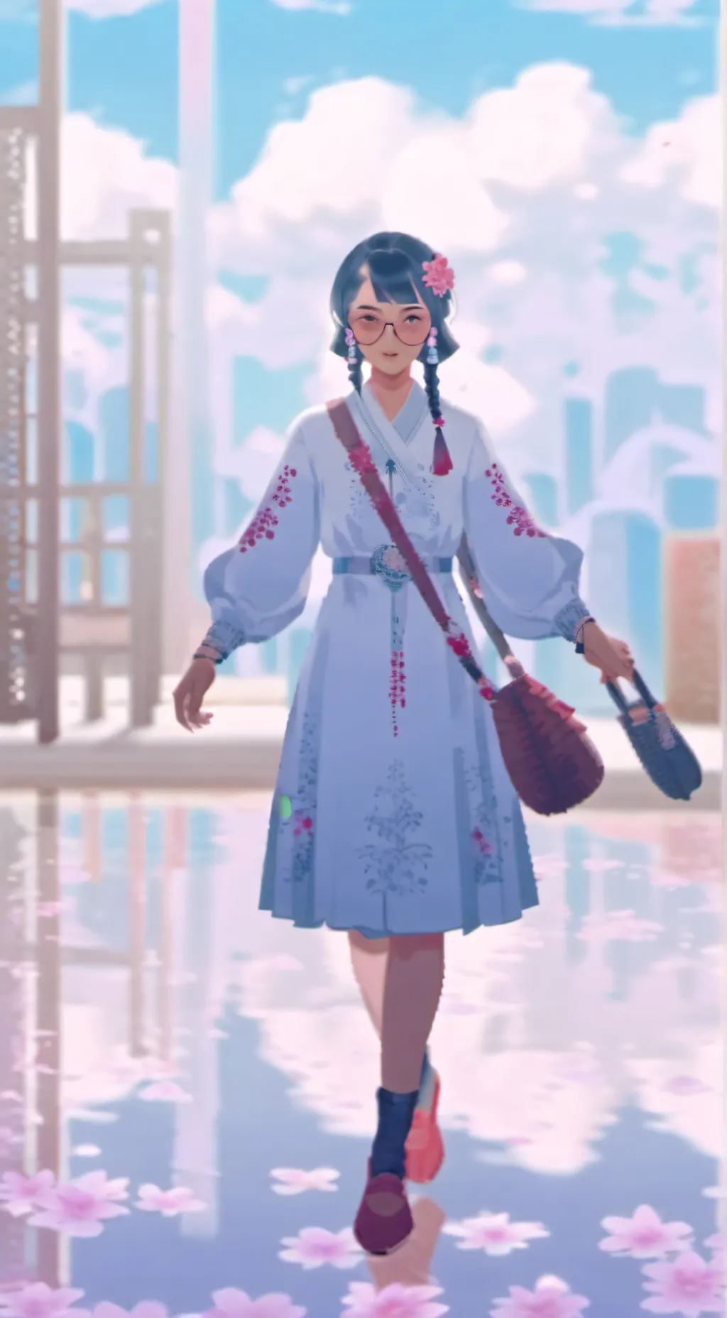 ai character: Ashley  background