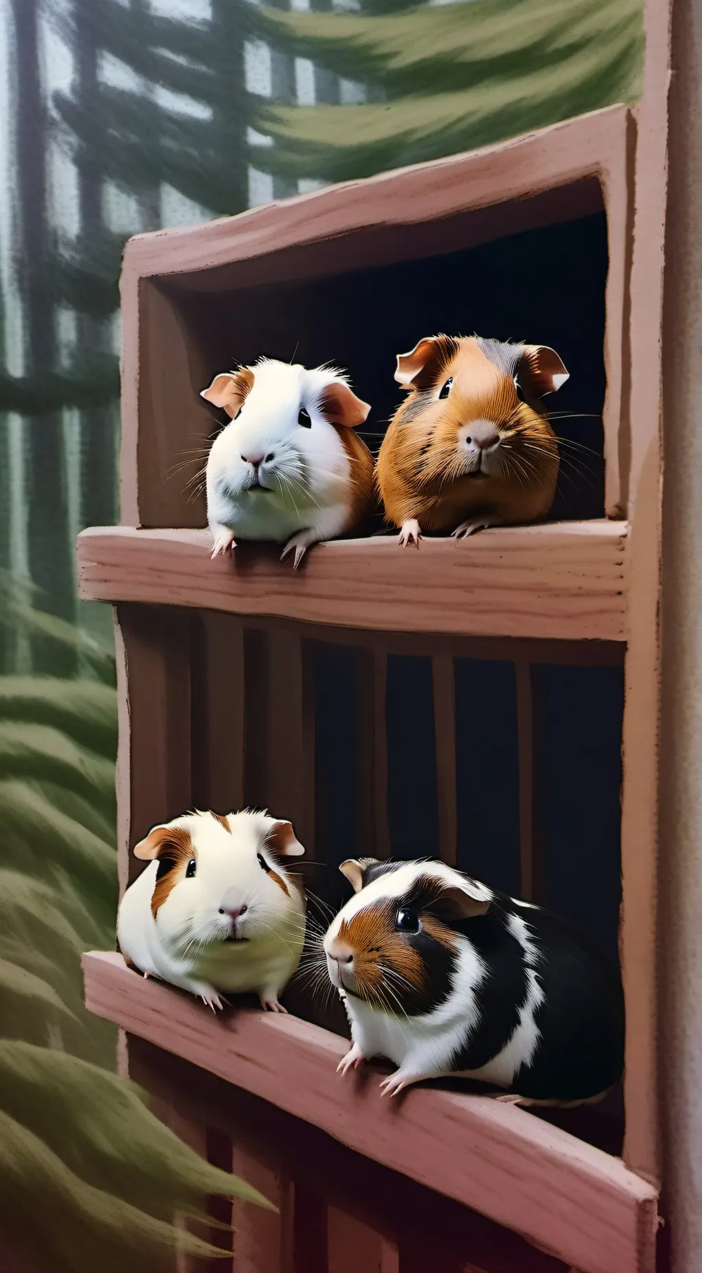 ai character: Rudy teddy Kiki background