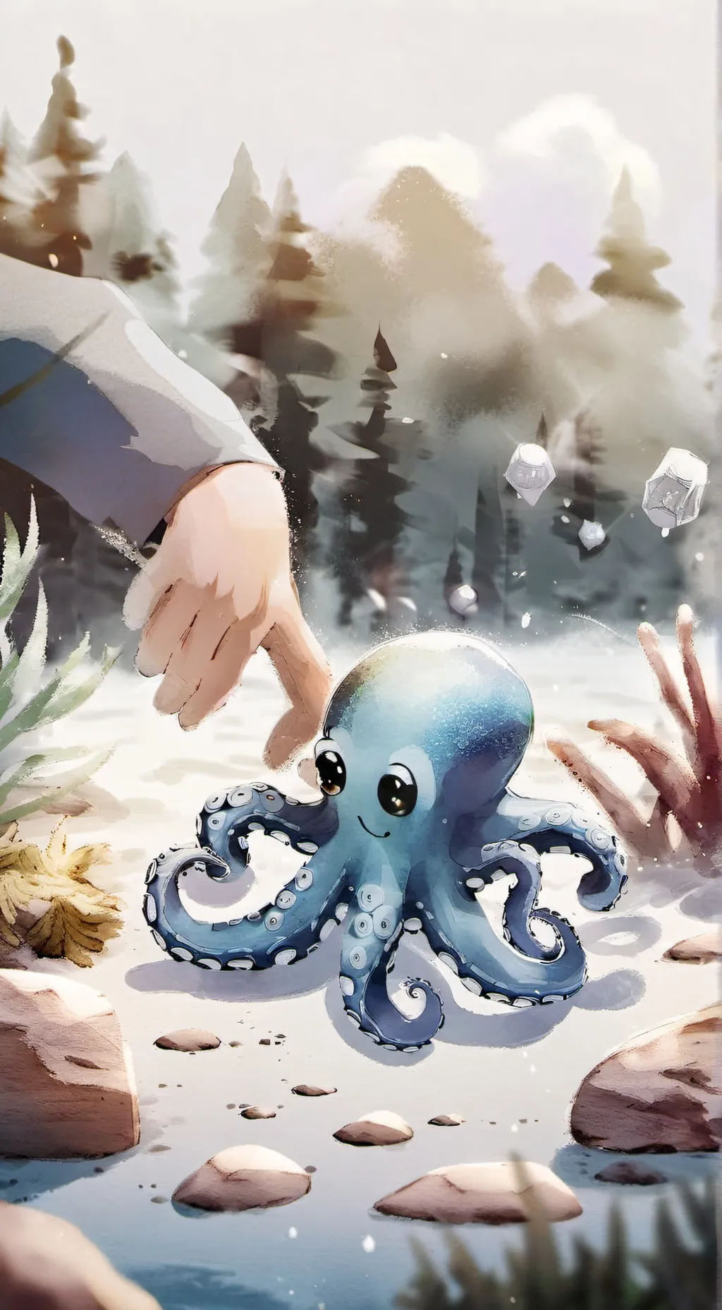 ai character: countryballs au background