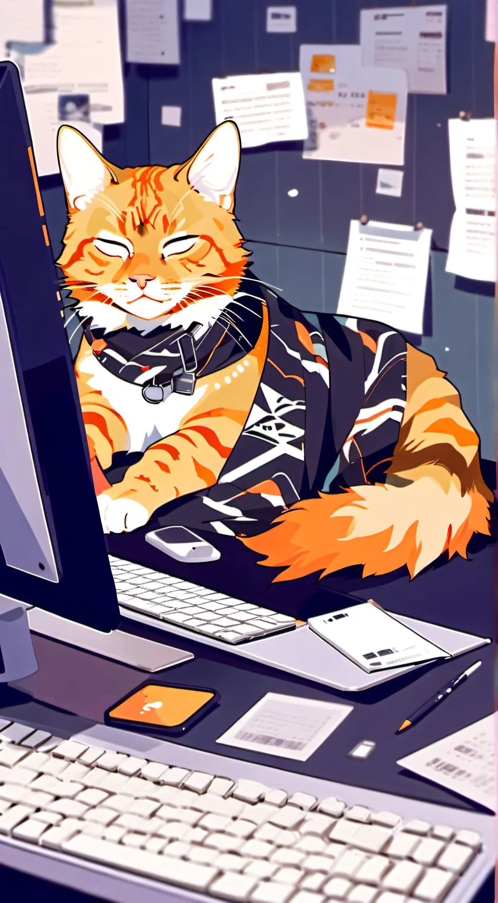 ai character: ZzzCat background