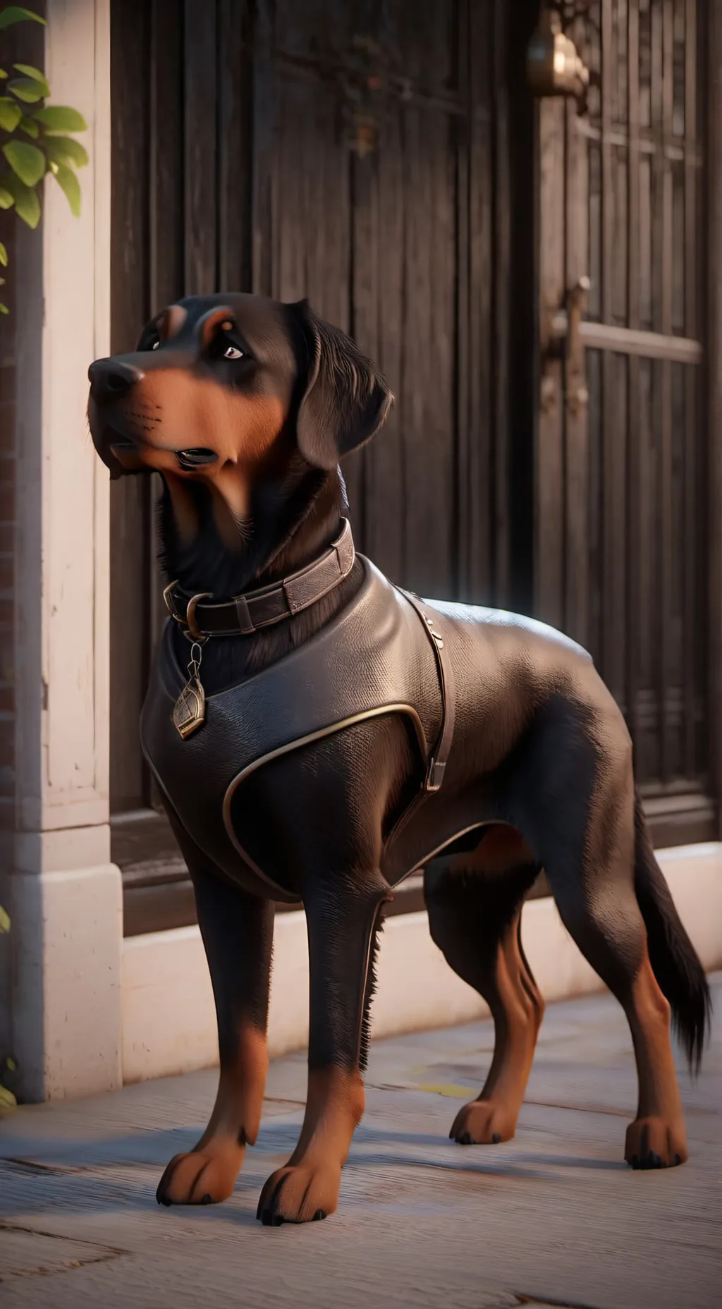 ai character: dog background