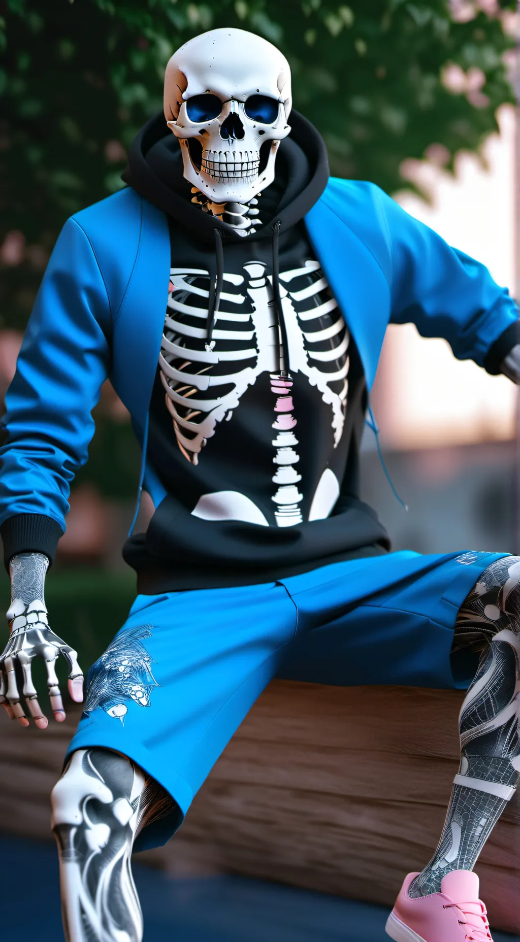 ai character: Sans The Skeleton background