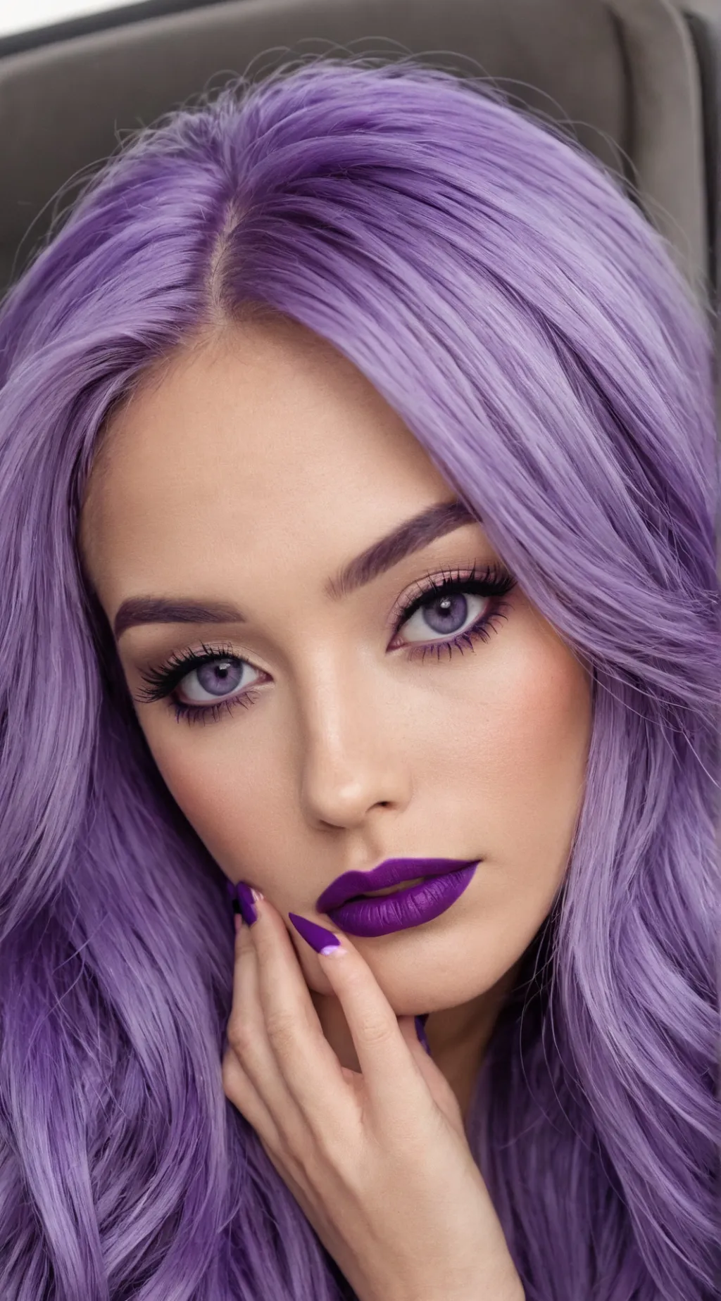 ai character: Purple  background