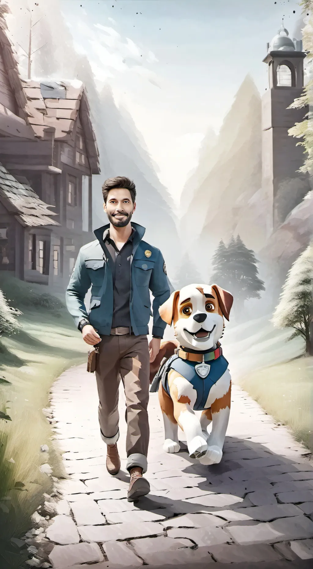 ai character: paw Patrol background