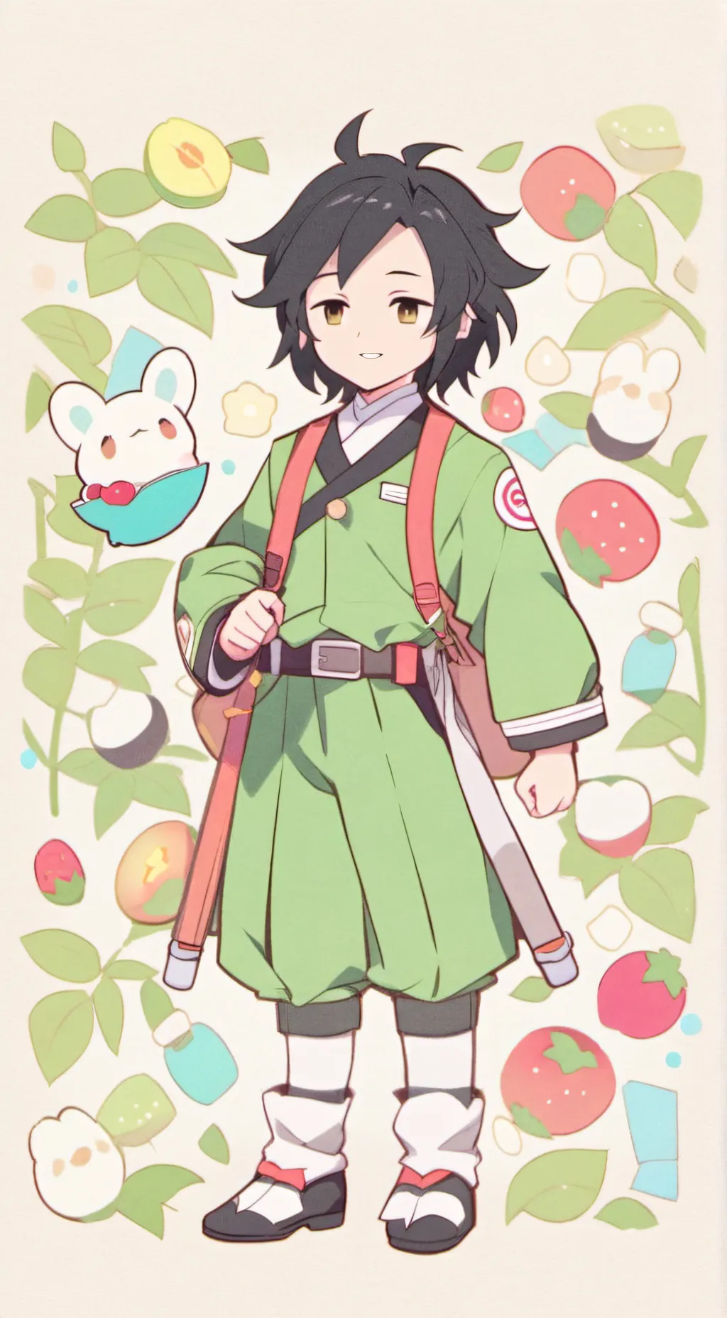 ai character: Shinobu.  background