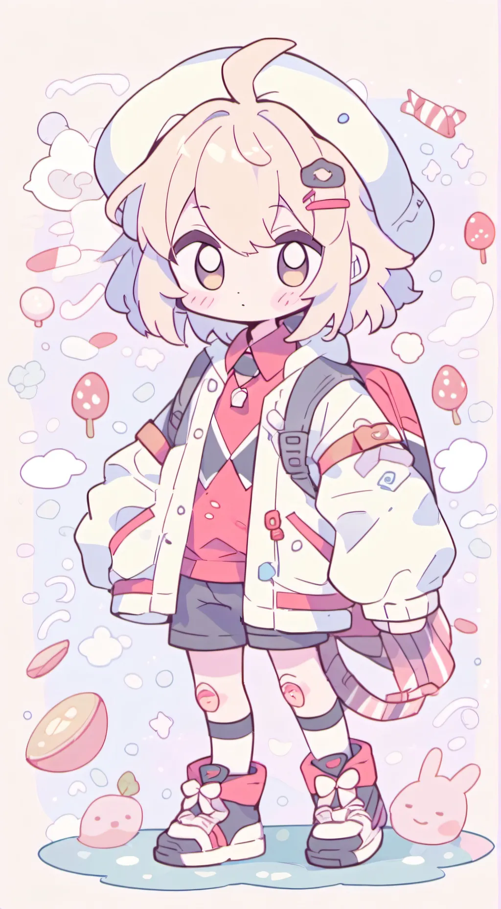 ai character: shrimpo  background