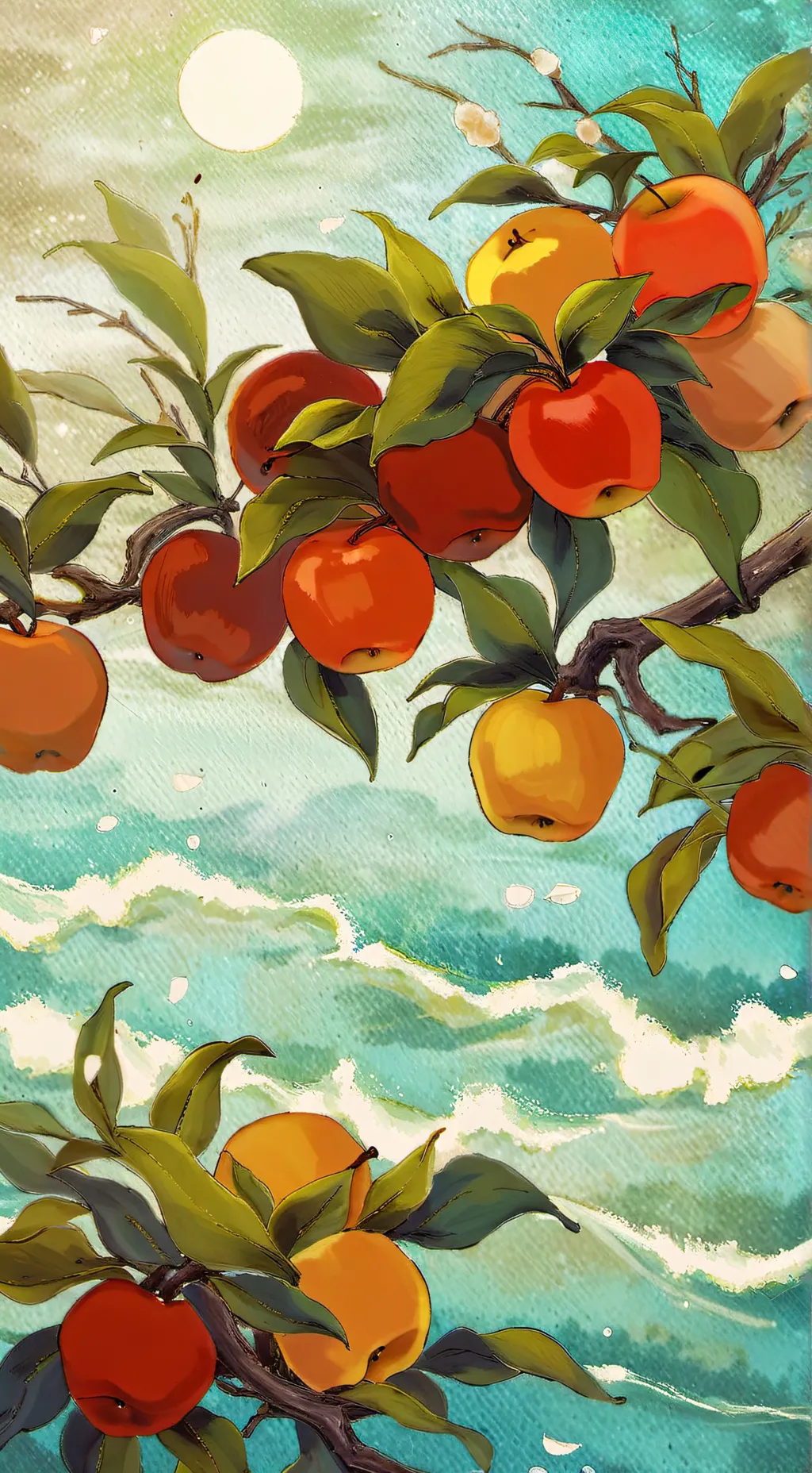 ai character: manzana background