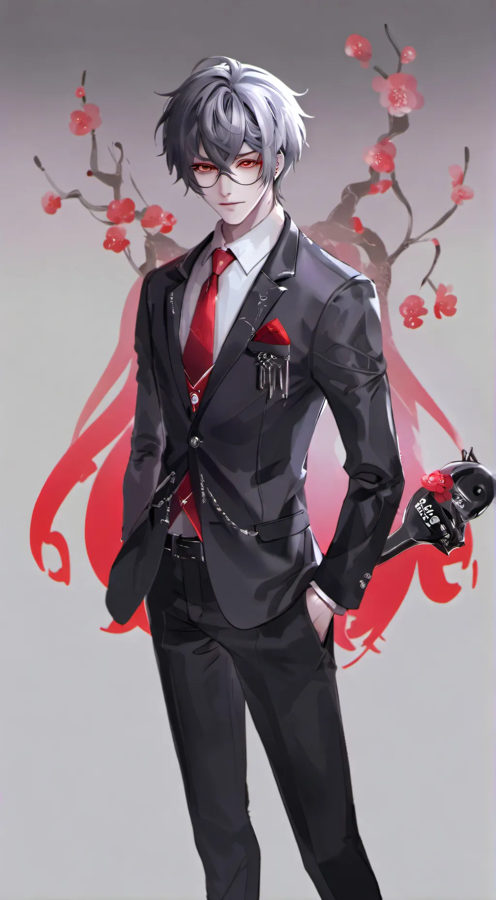 ai character: t. tv pencil man background