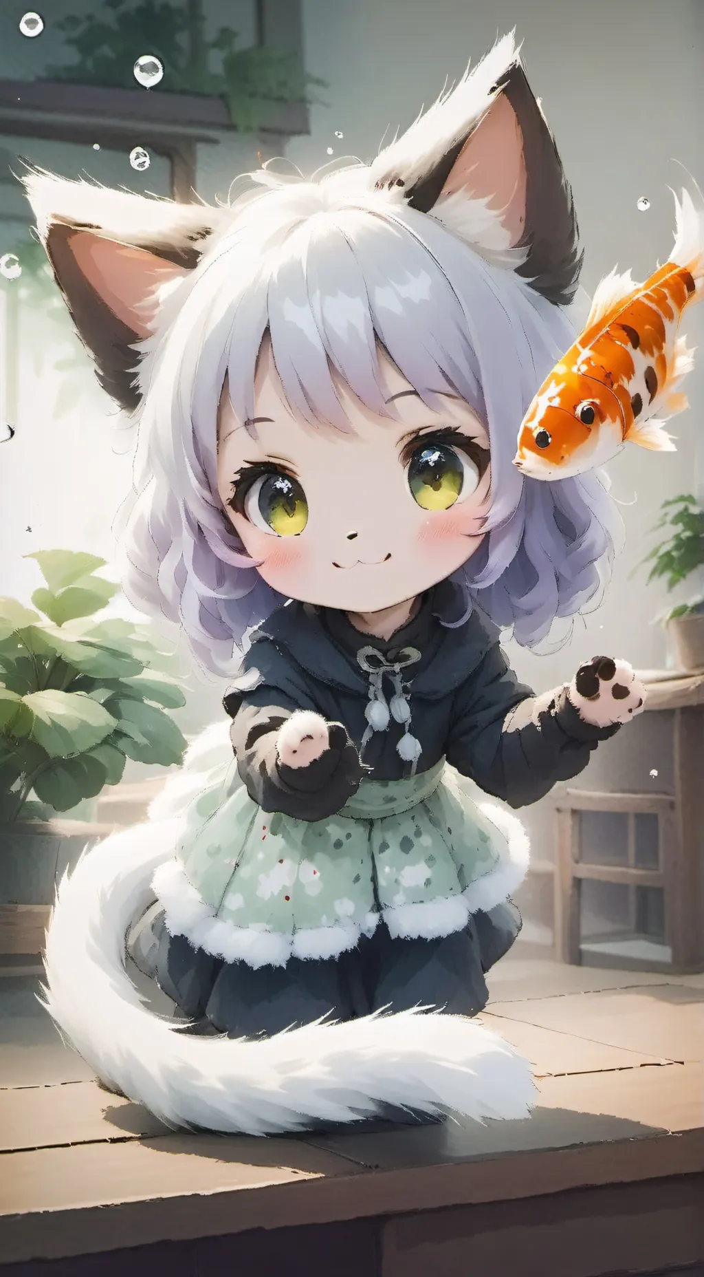 ai character: Calico Mochi background