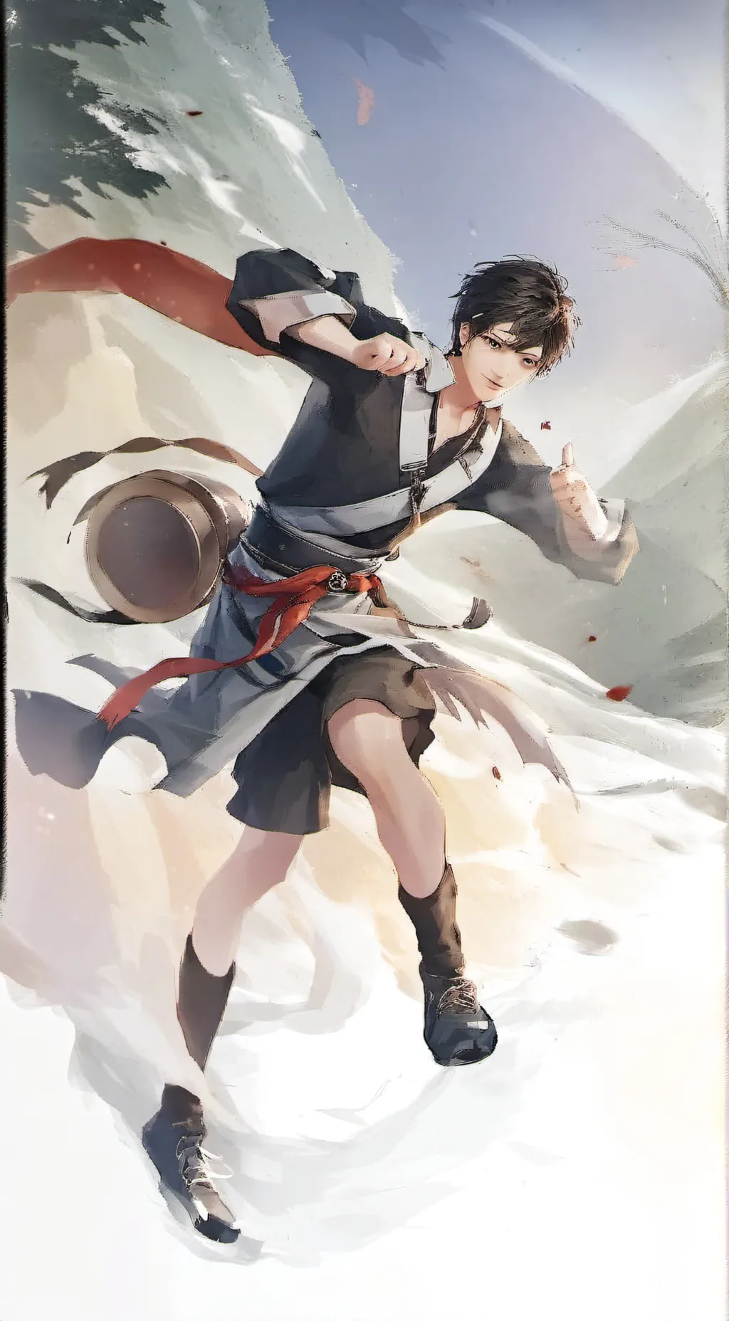 ai character: focus background