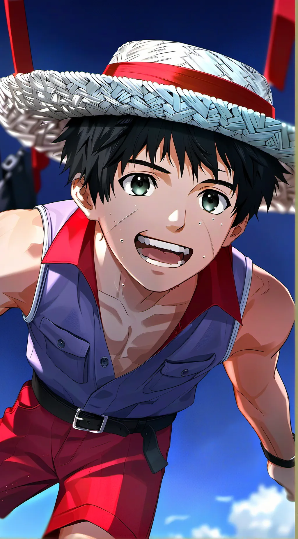 ai character: Monkey D. Luffy background