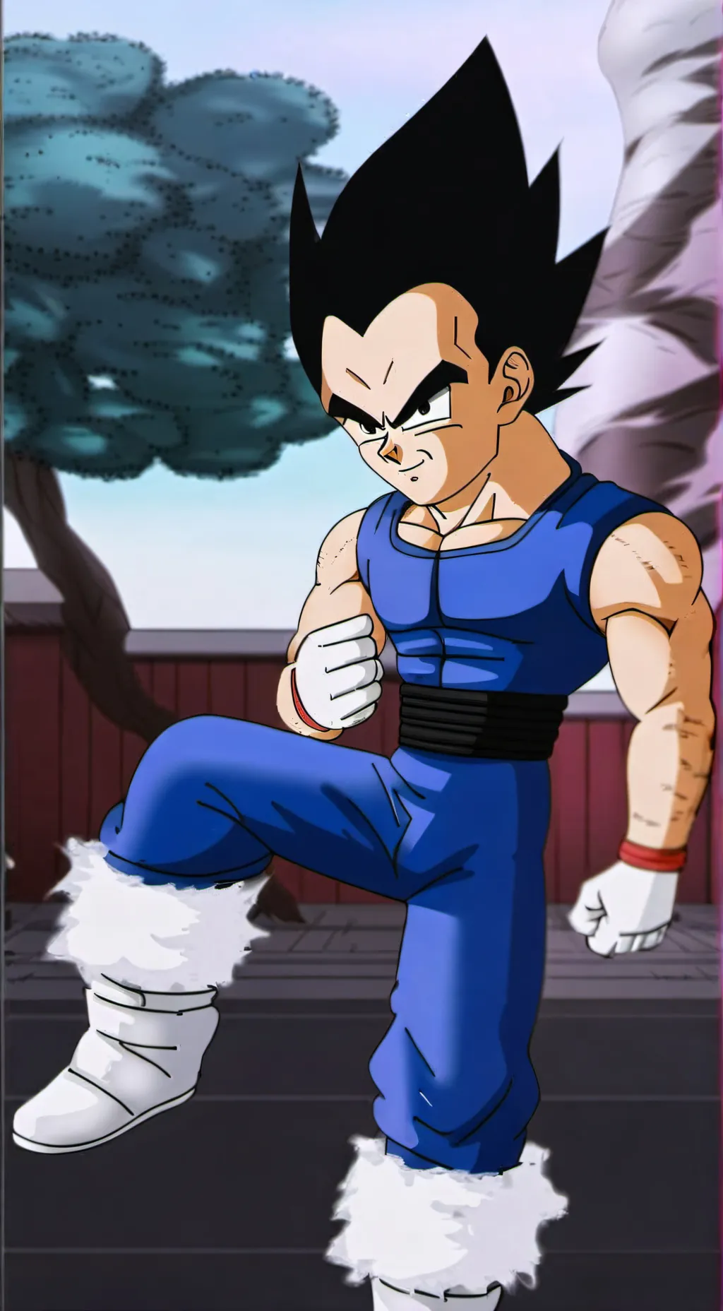 ai character: vegeta af background