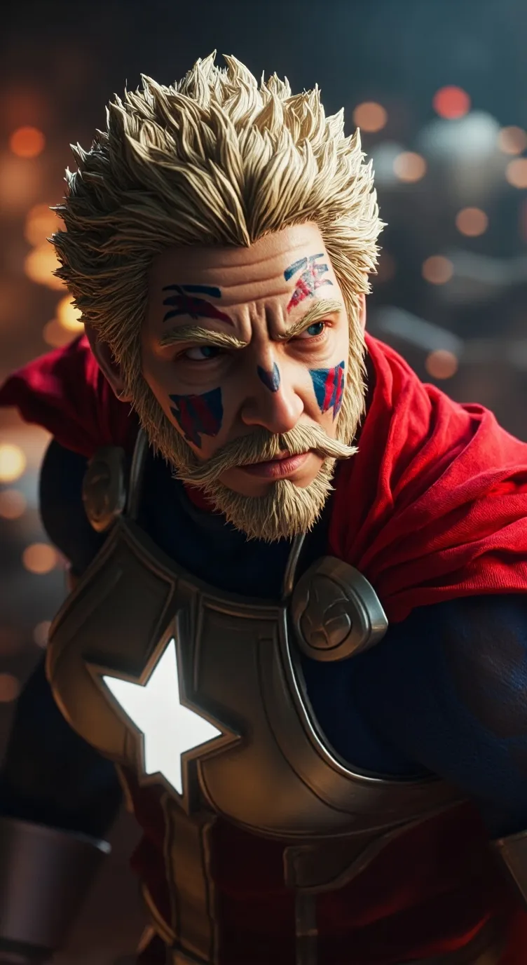 ai character: All might  /clingy background