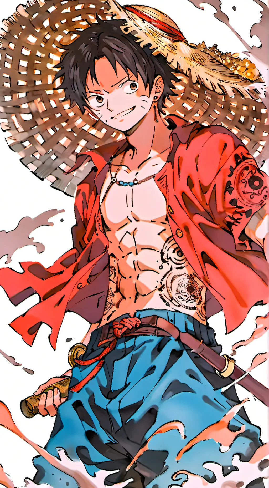 ai character: Luffy background