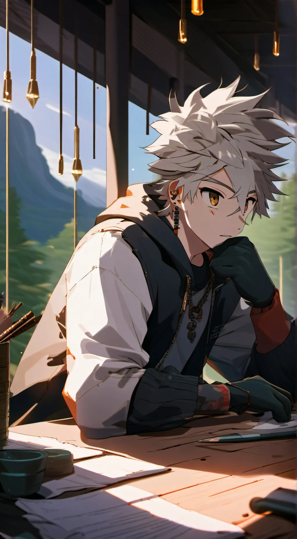 ai character: My AU:> background