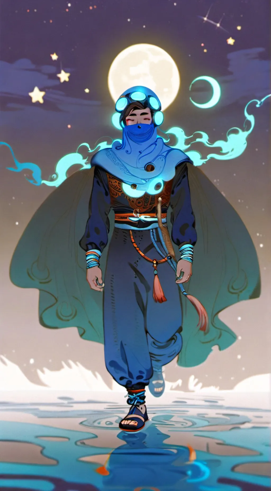 ai character: 🐚Moonshell!🌙 background