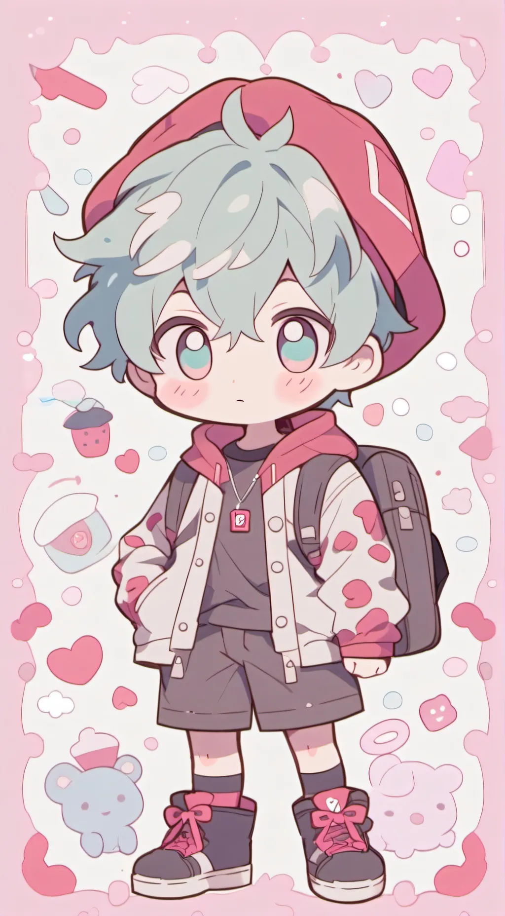 ai character: sun background