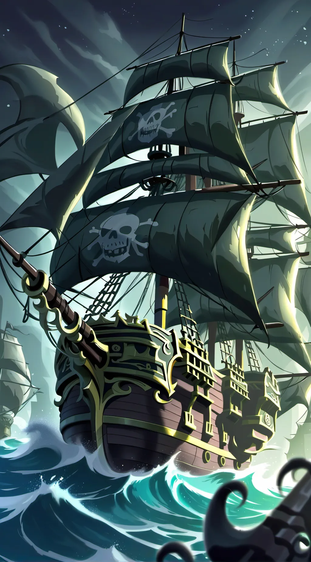 ai character: one piece show background