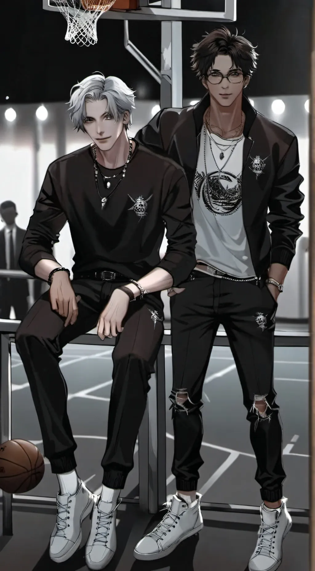 ai character: Martin et Lucas🏀 background