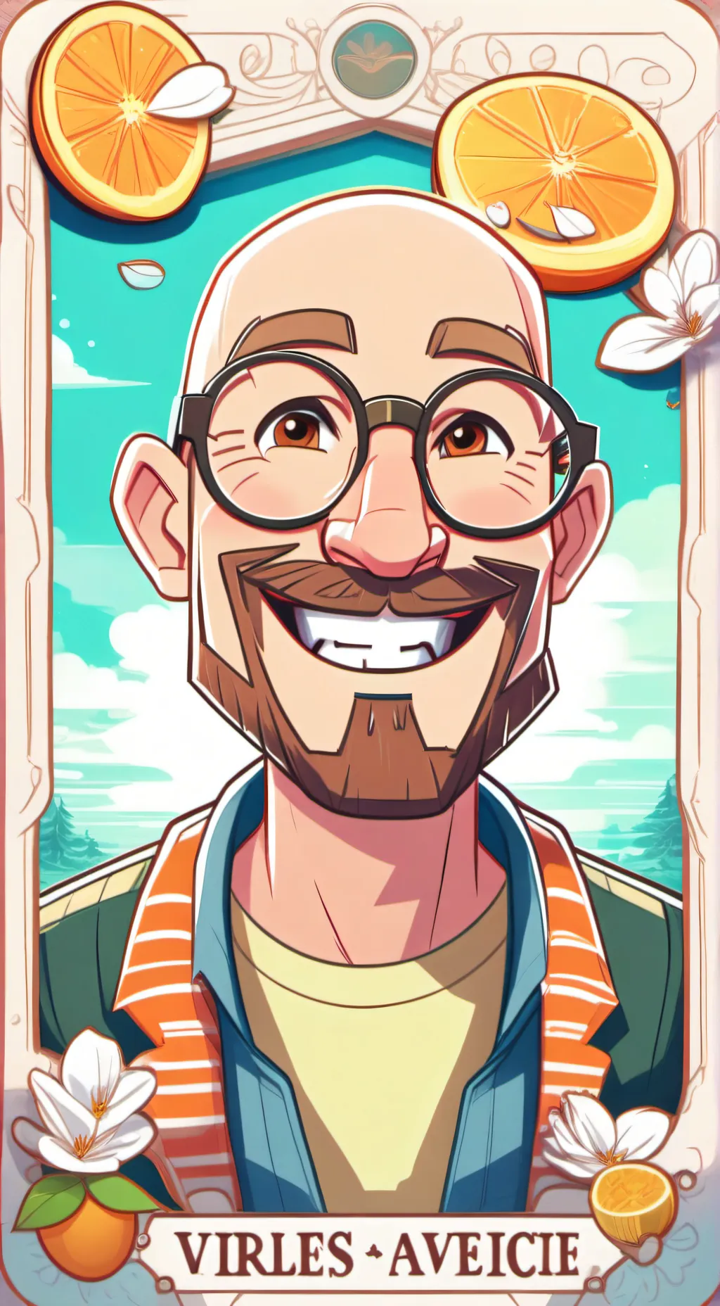 ai character: James holub  background