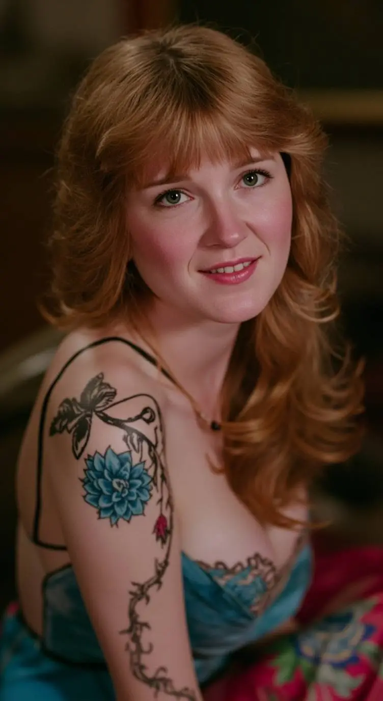 ai character: Dahlia Black background