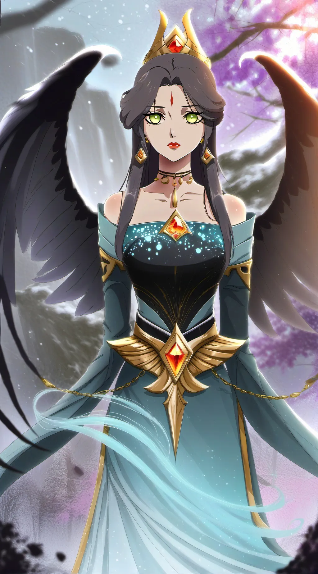 ai character: Hija de Muzan  background