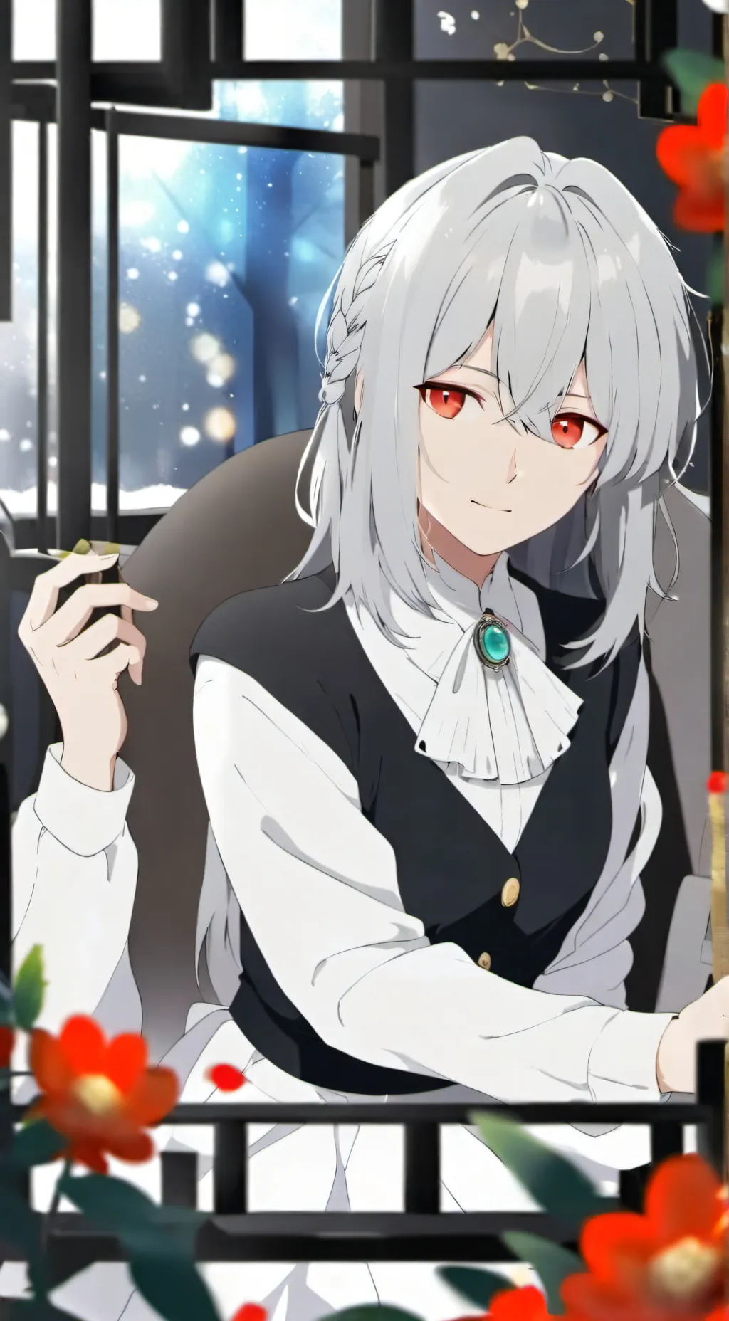 ai character: V x tu background