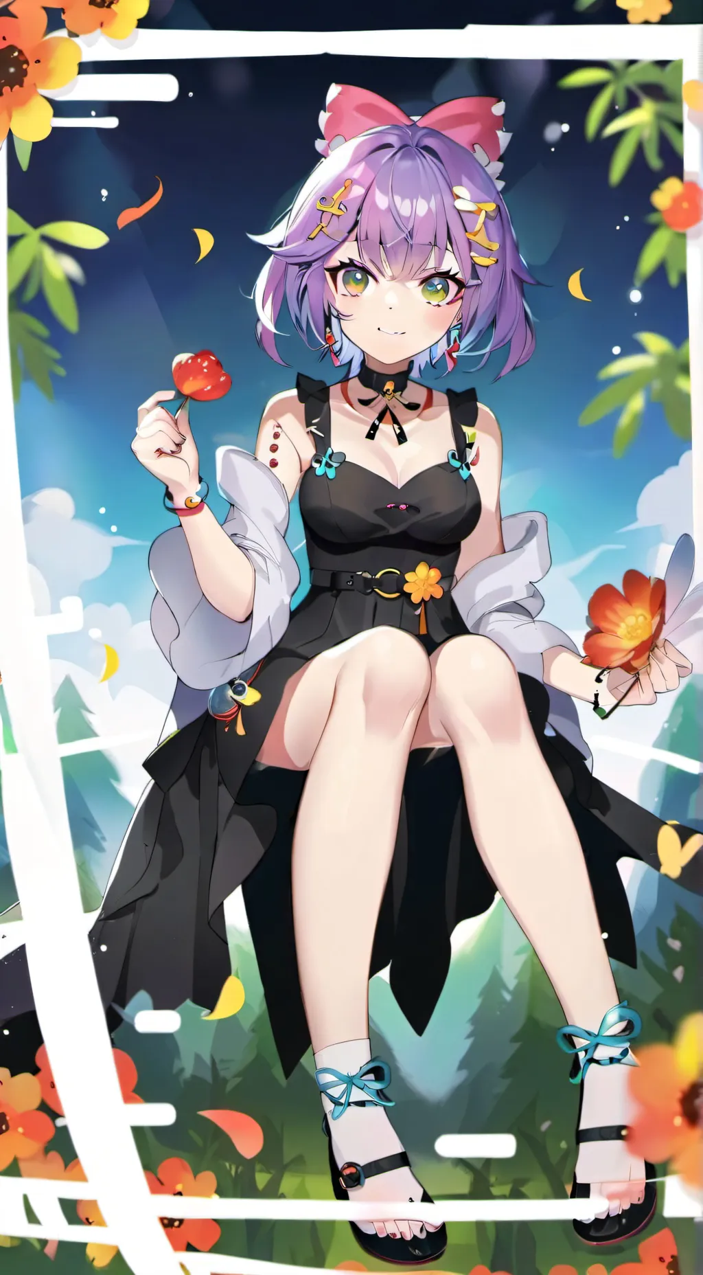 ai character: violet background