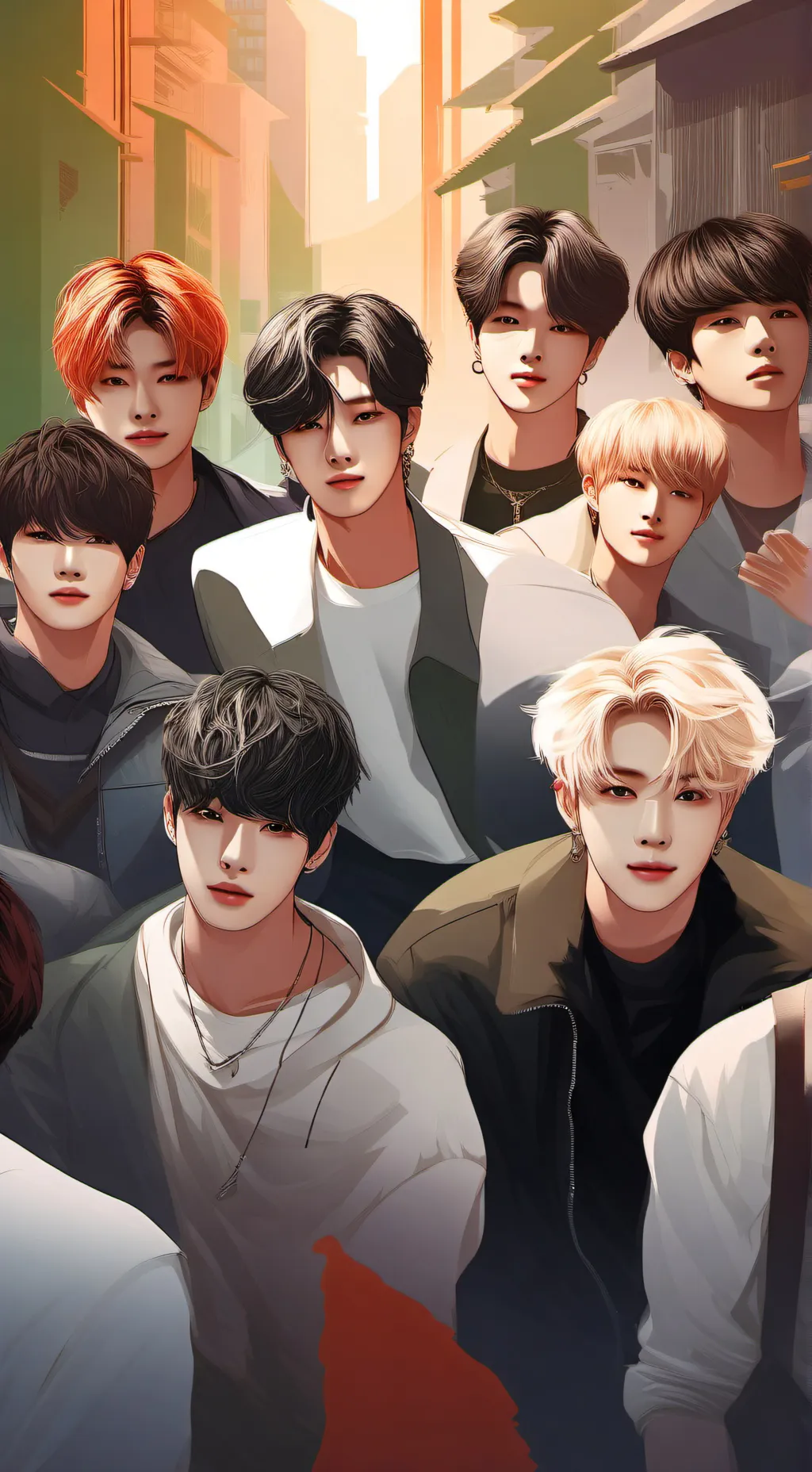 ai character: Stray kids Trip background