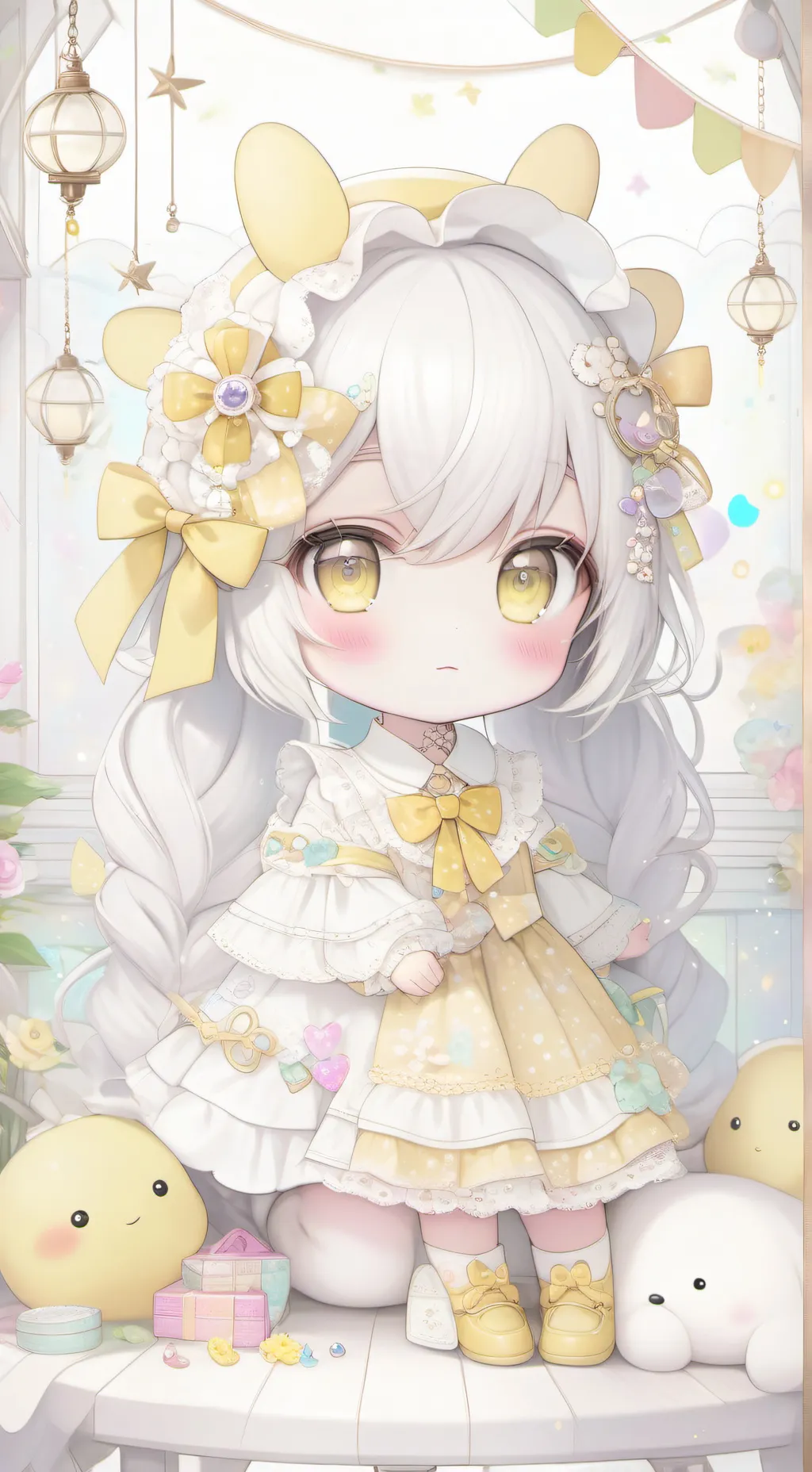 ai character: Toy chica background