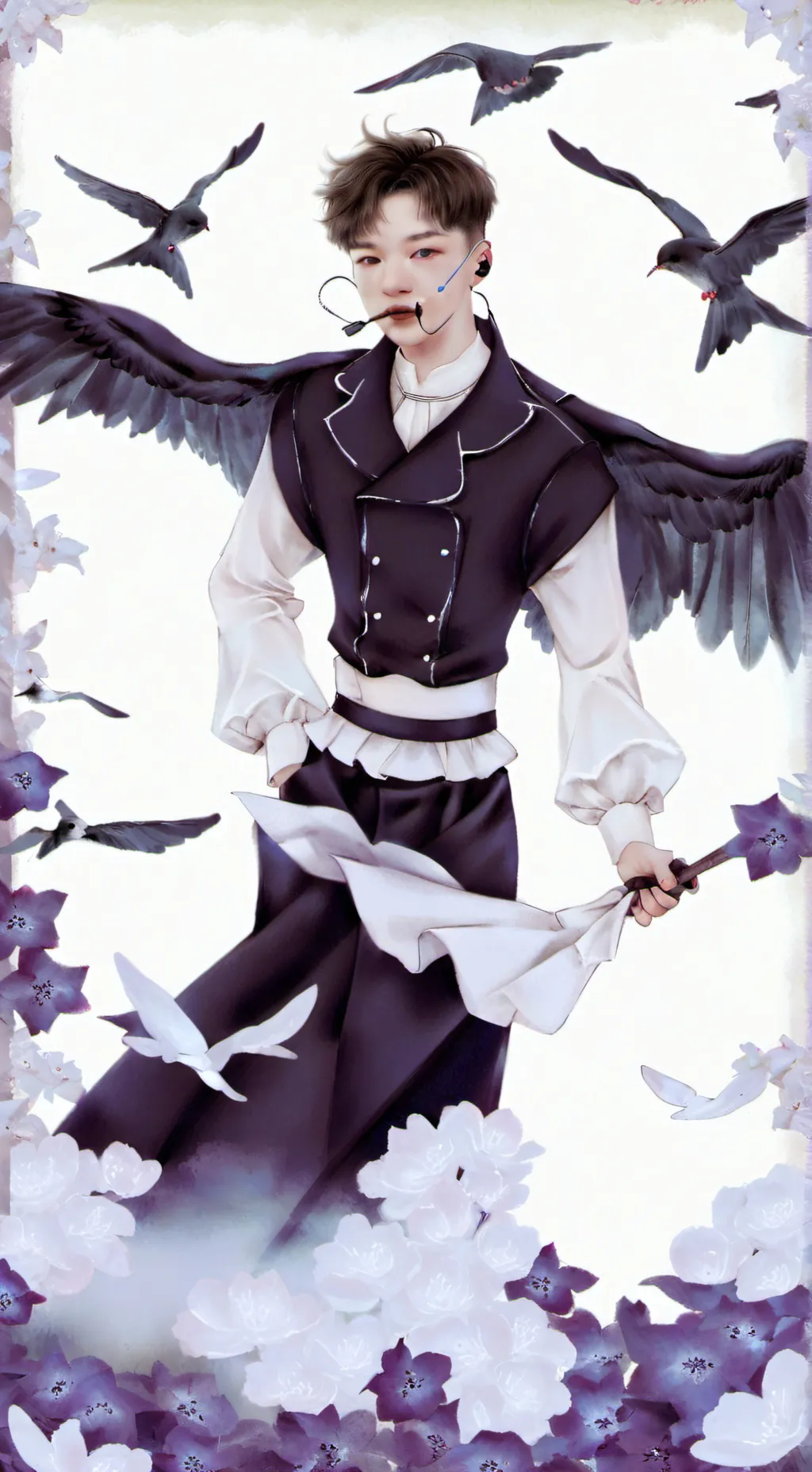 ai character: smiling critters background