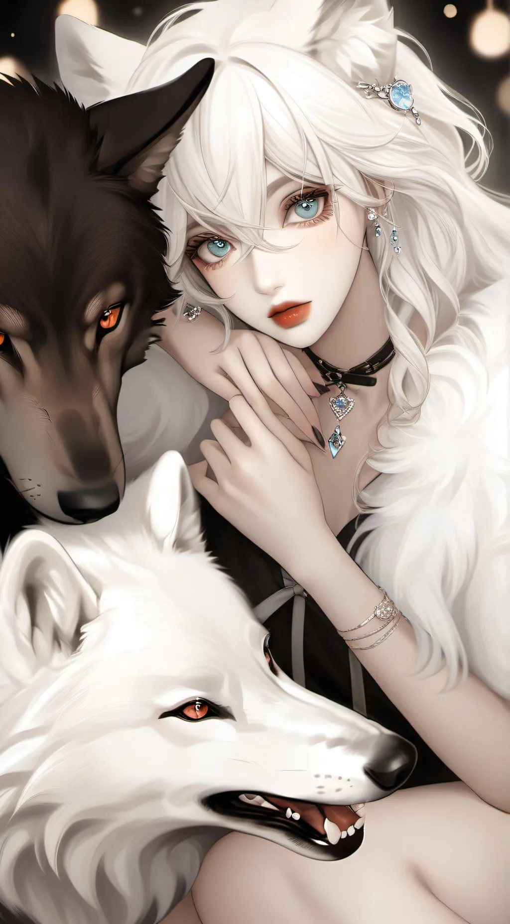 ai character: Onyx/Aurora background