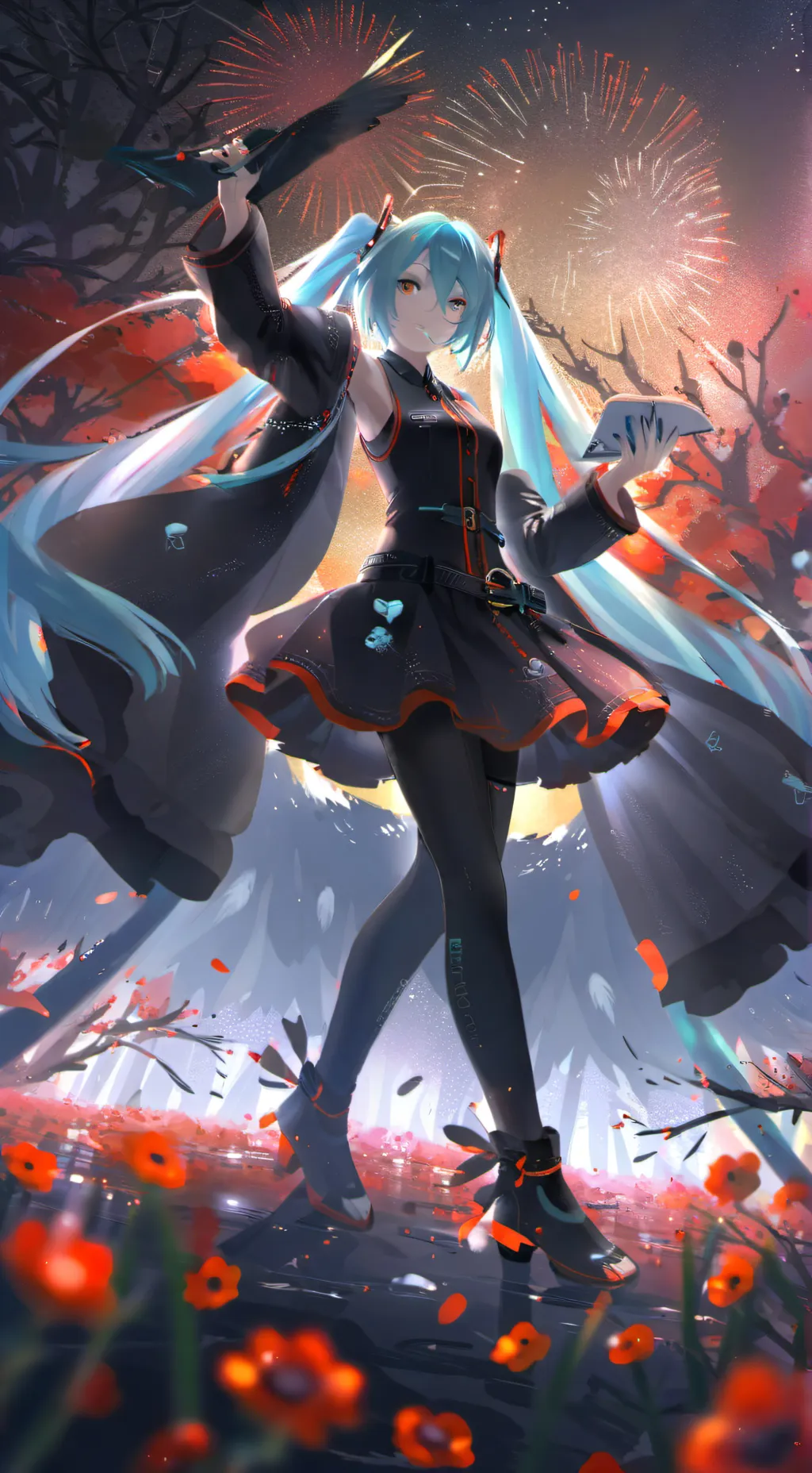 ai character: hatsuni miku🎤💙🎤 background