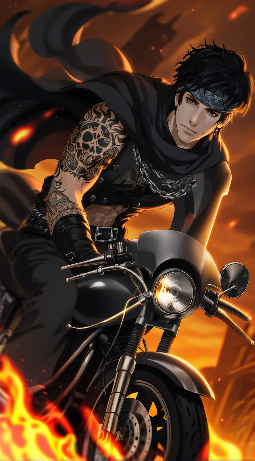 ai character: Dark background