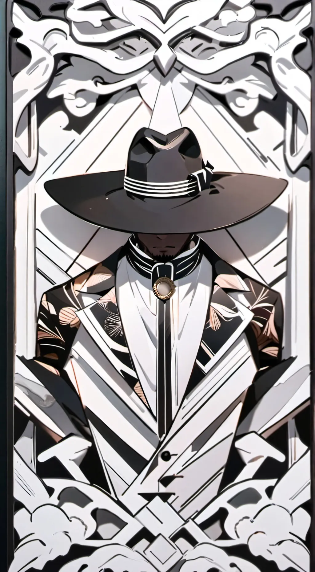 ai character: Jevin x black background