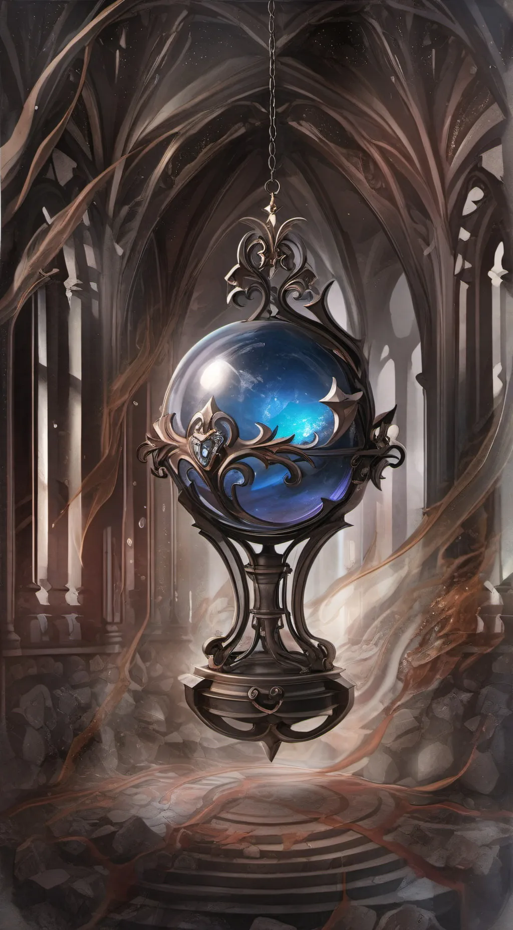 ai character: big blue balls background