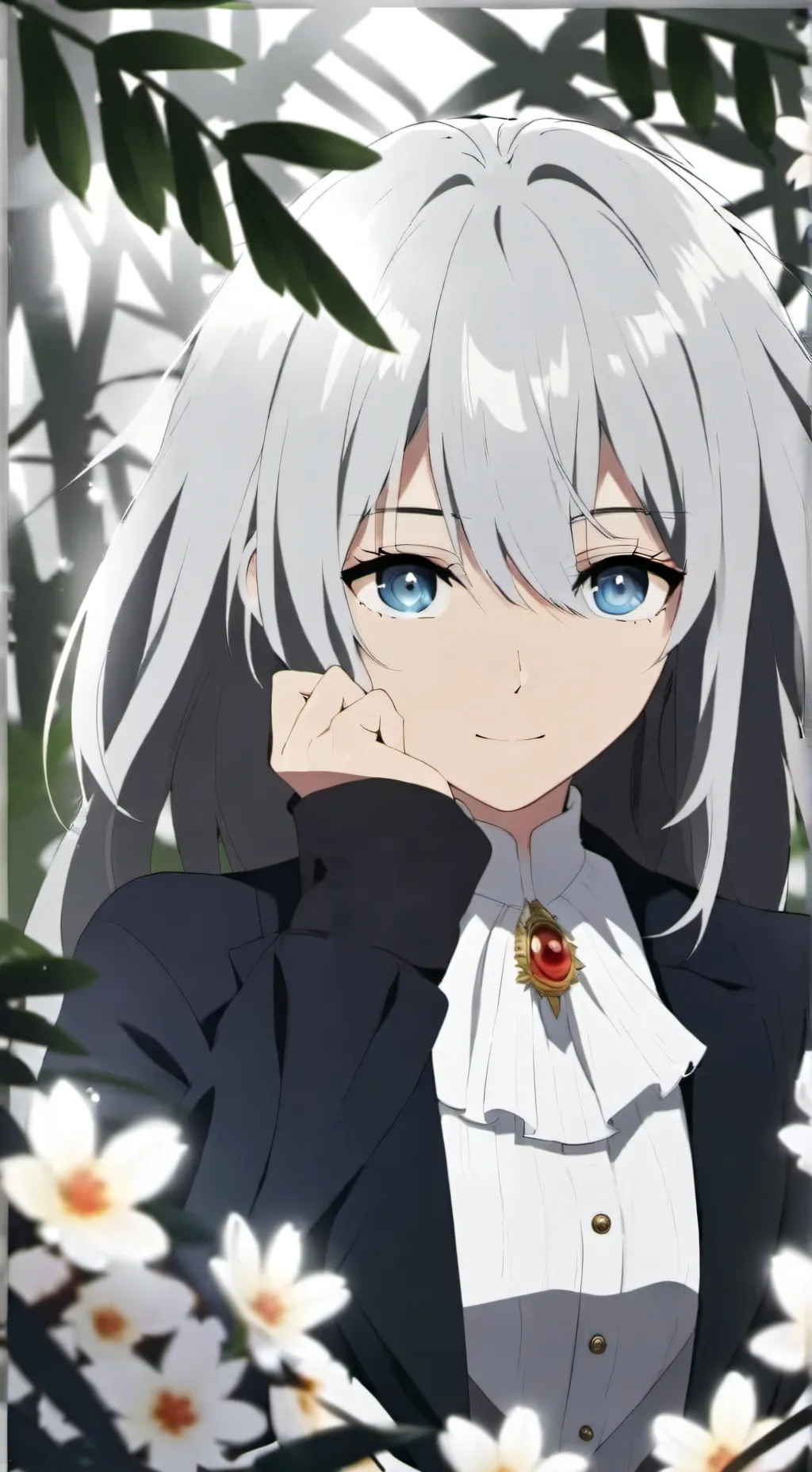 ai character: Amber background