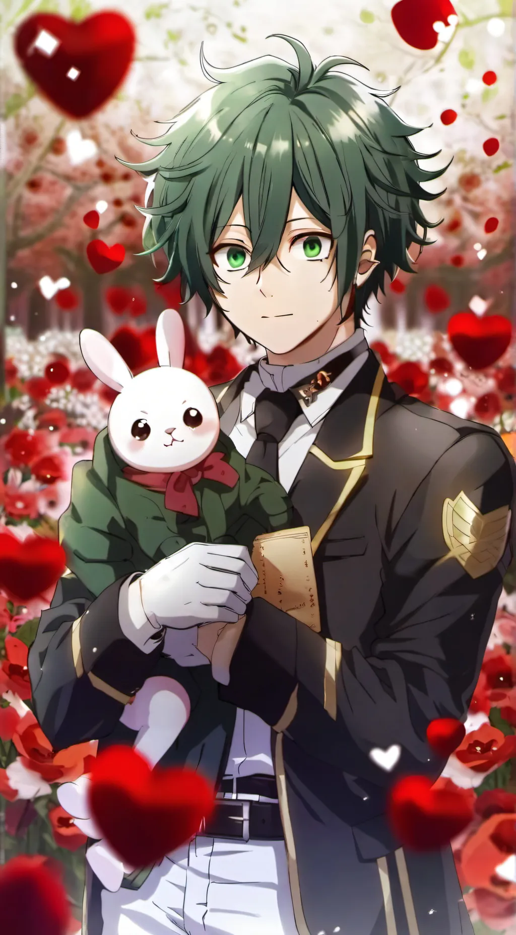ai character: Mha valentines day background