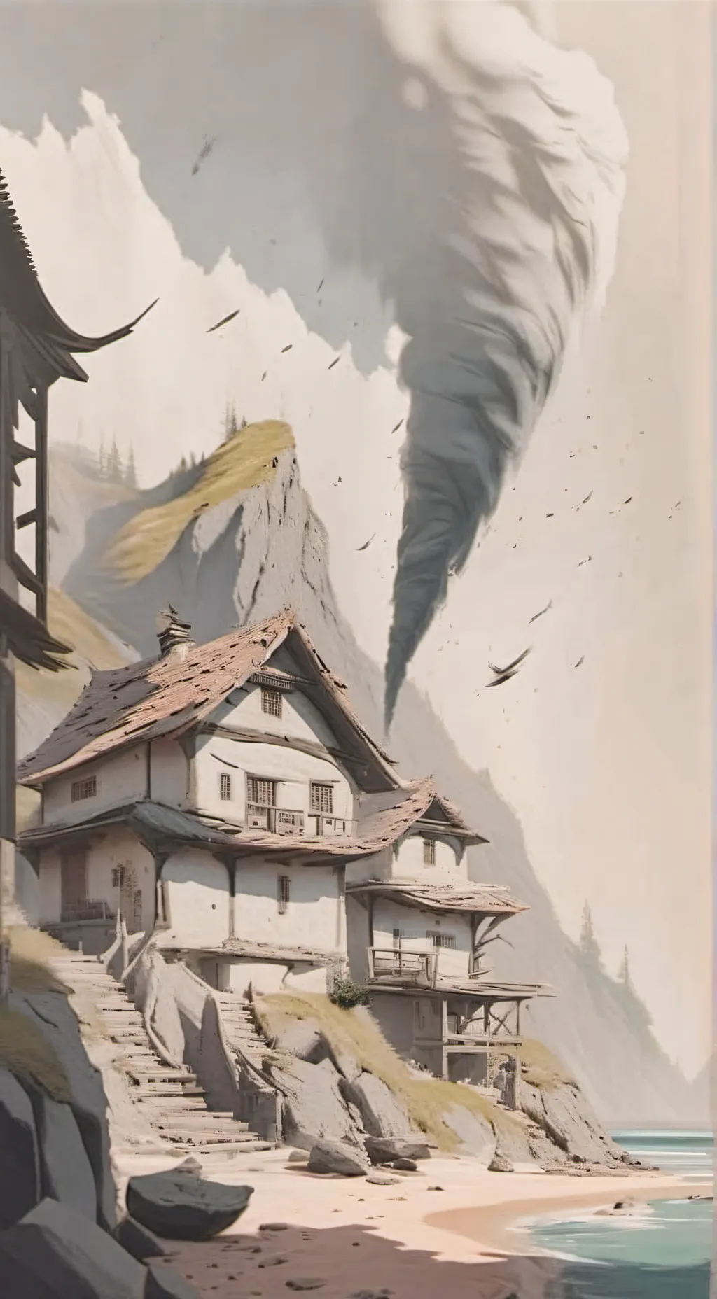 ai character: tornado background