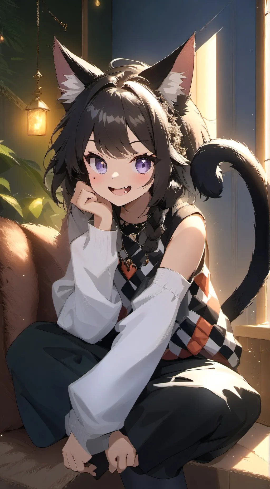 ai character: Harlequin  background