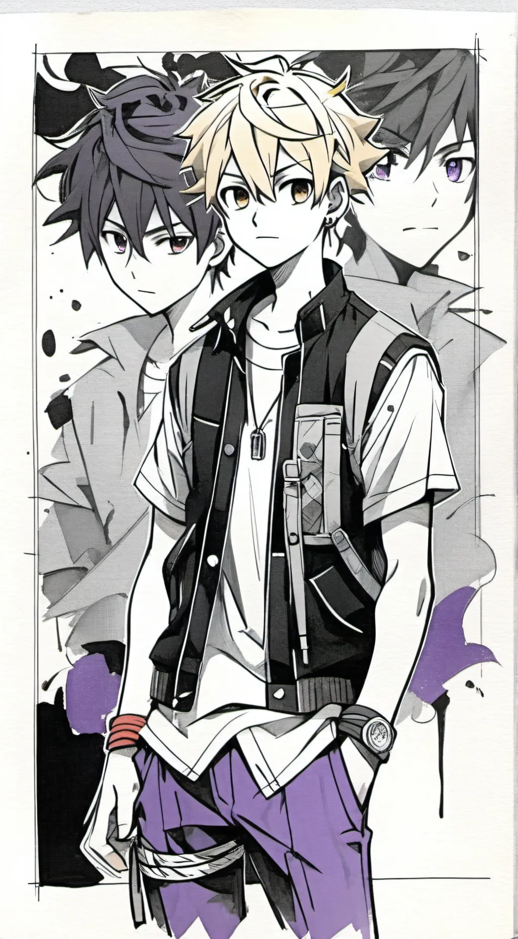 ai character: NaruSasu background