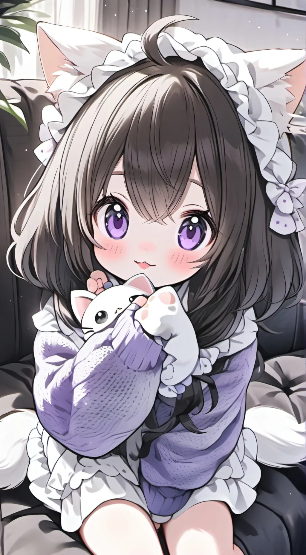 ai character: Fluffalina Furry Spirit background