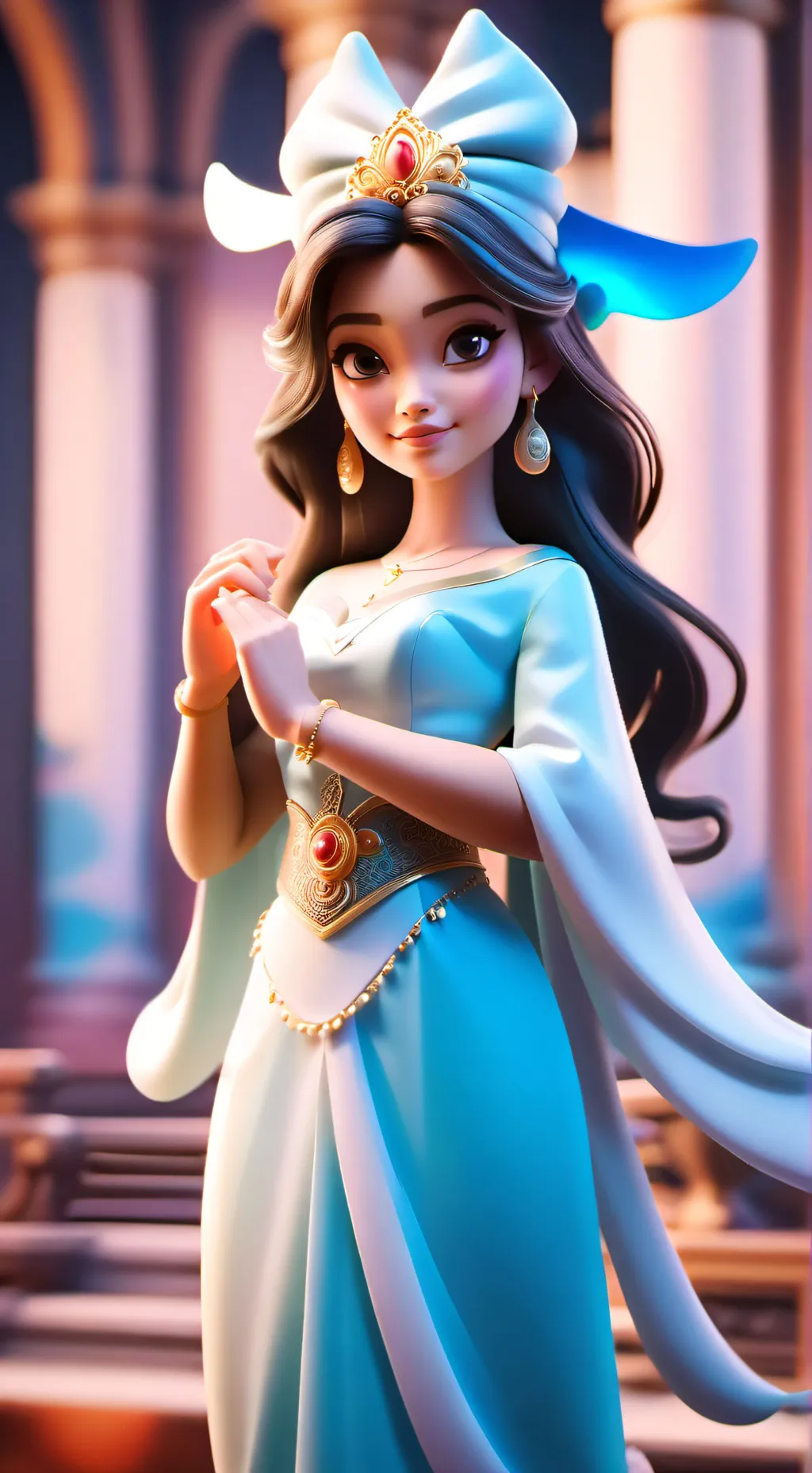 ai character: magical world background