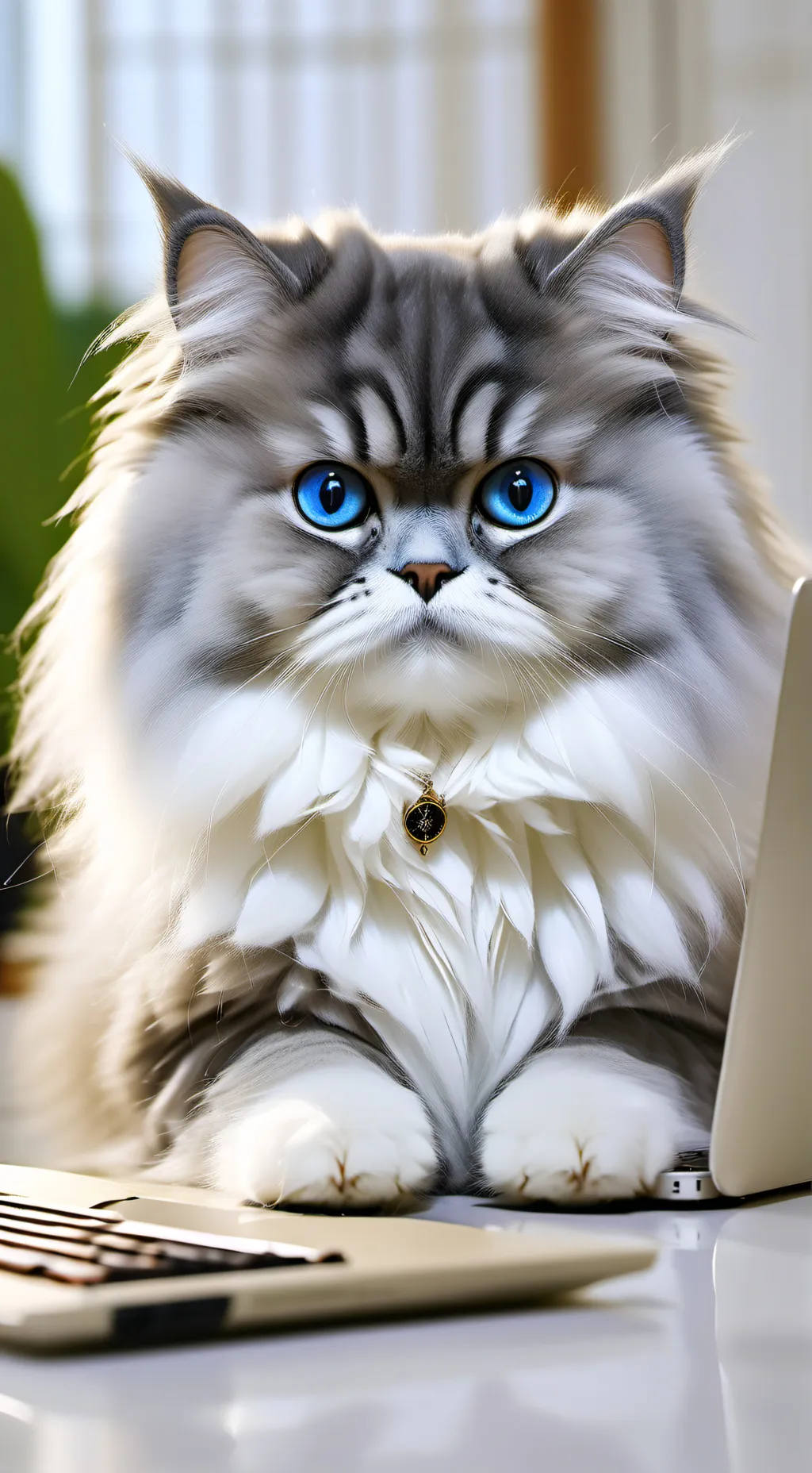 ai character: CyberPurrfect background